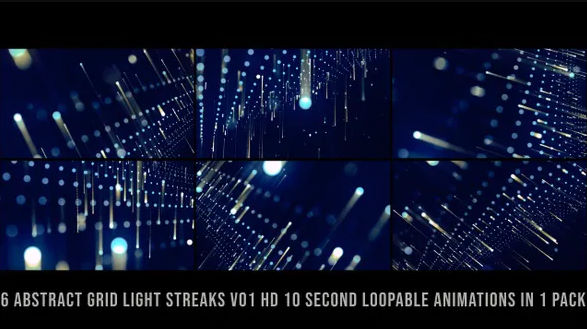 Abstract Grid Light Streaks Blue V01 – Videohive