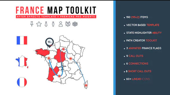 France Map Toolkit – Videohive