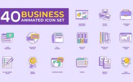 40 Animated Business Icon Set - Videohive