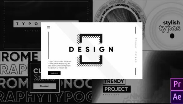 Monochrome Typography – Videohive