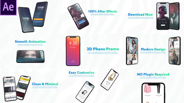 3D Smartphone Presentation for After Effects – Videohive