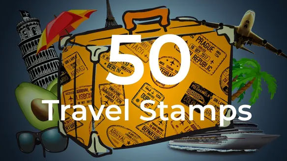 50 Travel Stamps – Videohive
