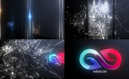 Abstract Glass Shatter Logo Opener - Videohive