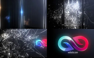 Abstract Glass Shatter Logo Opener – Videohive