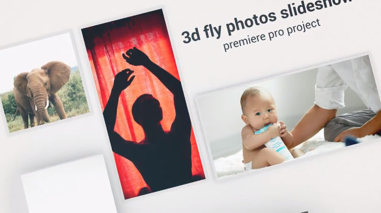3d Fly Photos Slideshow – Premiere Pro