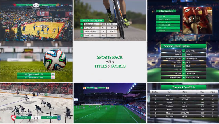 Motion Array Sports Pack With Titles And Scores