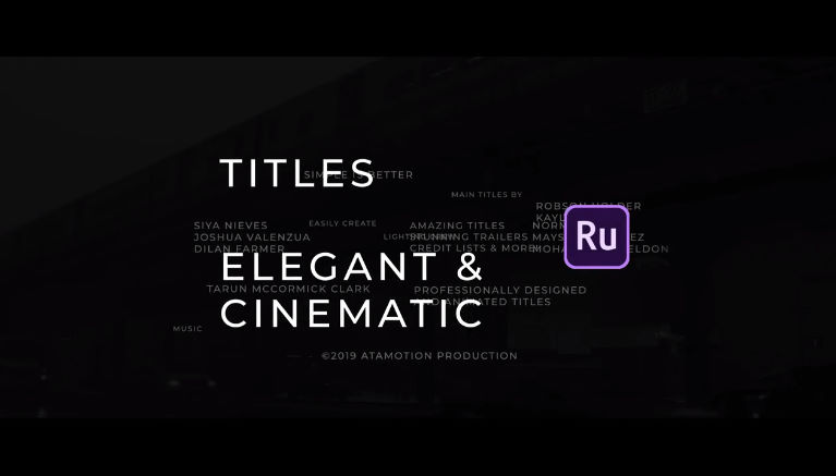Titles Elegant Cinematic Pack 4 – PREMIERE RUSH Template