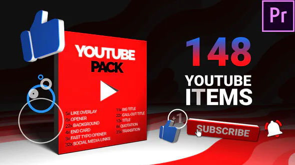 Youtube Pack – MOGRT for Premiere – Videohive