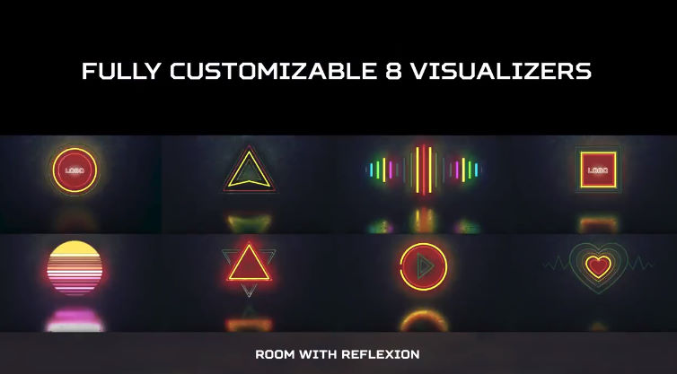 Audio React – Neon Music Visualizer – After Effects Template