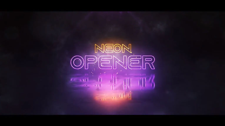 Neon Logo Opener – With Sound Effects – AE Template