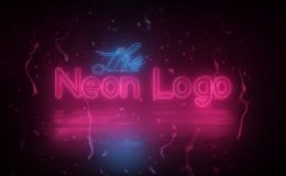 Neon Logo Reveal - With Sound Effects -Template