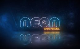 Neon Storm Logo - With Sound Effects - AE Template