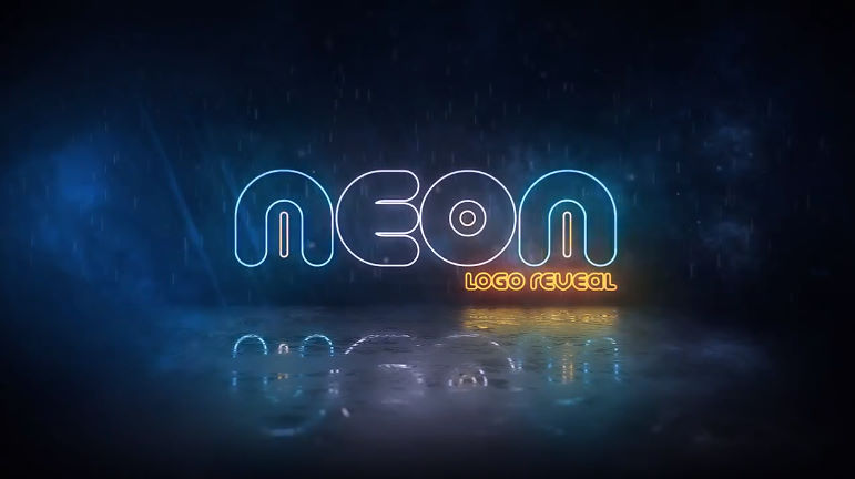 Neon Storm Logo – With Sound Effects – AE Template