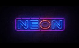 Realistic Neon Logo - With Sound Effects - After Effects Template