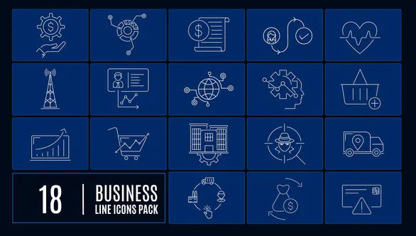 Business Line Icons – Videohive
