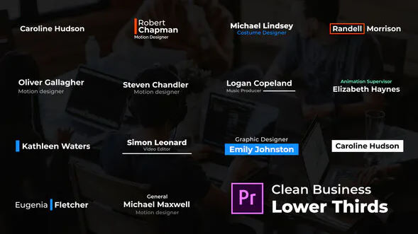 Clean Business Lower Thirds – For Premiere Pro – Videohive