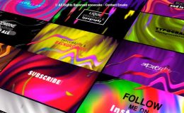 Liquid Gradient Backgrounds and Typography - Videohive