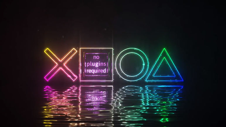 Water & Neon Logo – With Sound Effects – After Effects Template