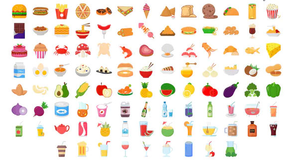 100 Food & Drinks Icons – Videohive