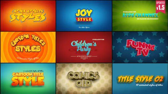 Cartoon Titles Styles – Videohive