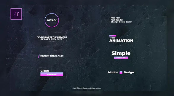 Clean and Simple Titles Package – Premiere Pro