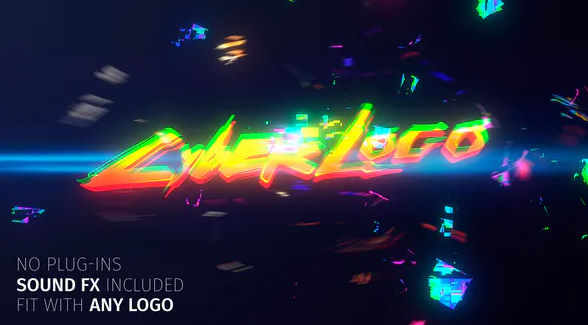 Glitch Cyber Logo – Videohive