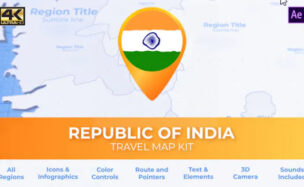 India Map – Republic of India Travel Map – Videohive