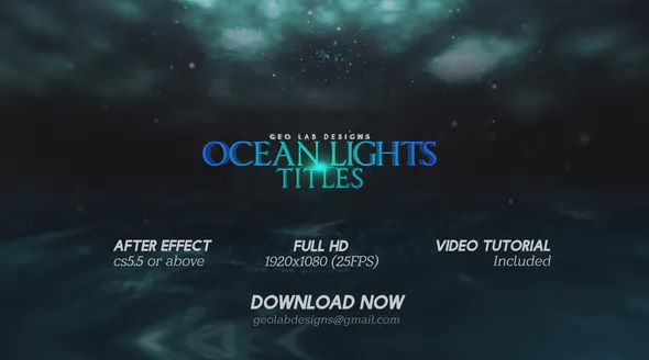 Ocean Lights Titles Sea Lights Slideshow Ocean Waves Opener