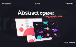 Abstract Opener | Typography Slides – Videohive