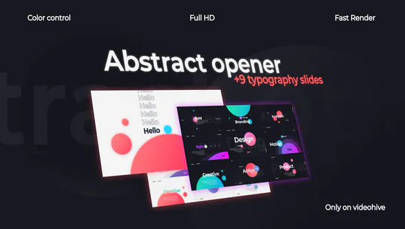 Abstract Opener | Typography Slides – Videohive