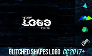 Glitched shapes logo intro – Videohive