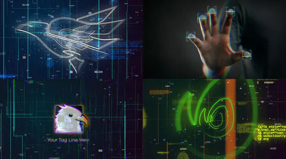 Scan Fingerprint Biometrics Logo Reveal – Videohive