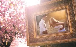 Wedding Photo Gallery in a Cherry Blossom Alley - Videohive