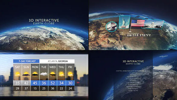 3D Interactive Earth Globe – Videohive