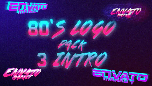 Videohive 80s Logo Intro Pack 3 in 1