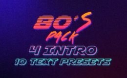 Videohive 80s Logo Intro & Text Presets Pack