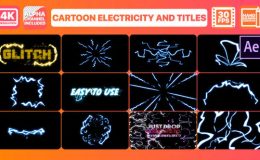 Videohive Cartoon Electricity And Titles - After Effects