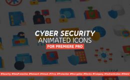 Cyber Security Modern Flat Animated Icons - Mogrt - Premiere Pro