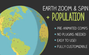 Earth Zoom and Spin with Population Template – Videohive
