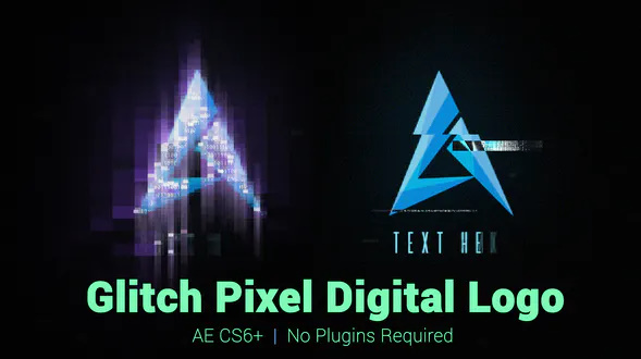 Videohive Glitch Pixel Digital Logo