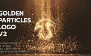 Golden Particles Logo V2 – Videohive