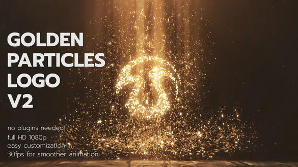 Golden Particles Logo V2
