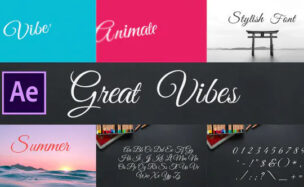Videohive Great Vibes – Animated Typeface for After Effects