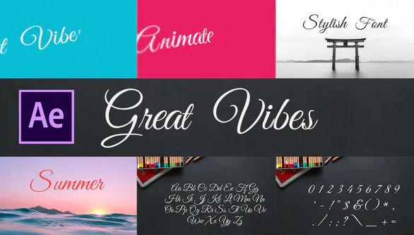 Great Vibes Animated Typeface for After Effects