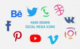 Videohive Hand Drawn Social Media Icons