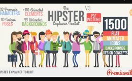 Hipster Explainer Toolkit & Flat Animated Icons Library - Videohive