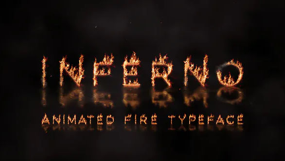 Inferno Animated Fire Typeface