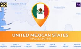Videohive Mexico Map - United Mexican States Travel Map