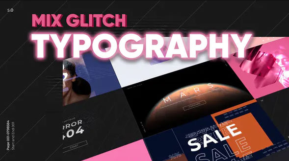 Videohive Mix Glitch Typography