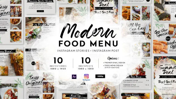 Modern Food Menu Instagram Stories – Videohive